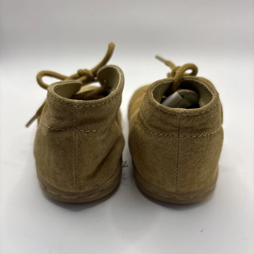 Vtg Fisher-Price Infant Toddler Tan Lace Up Chukka Suede Boots Booties Size 5